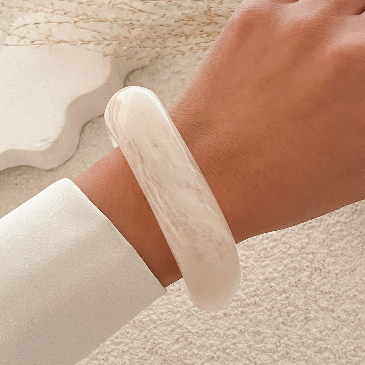 Geometric Acrylic Bangle Bracelet Trendy Ins Style For Women