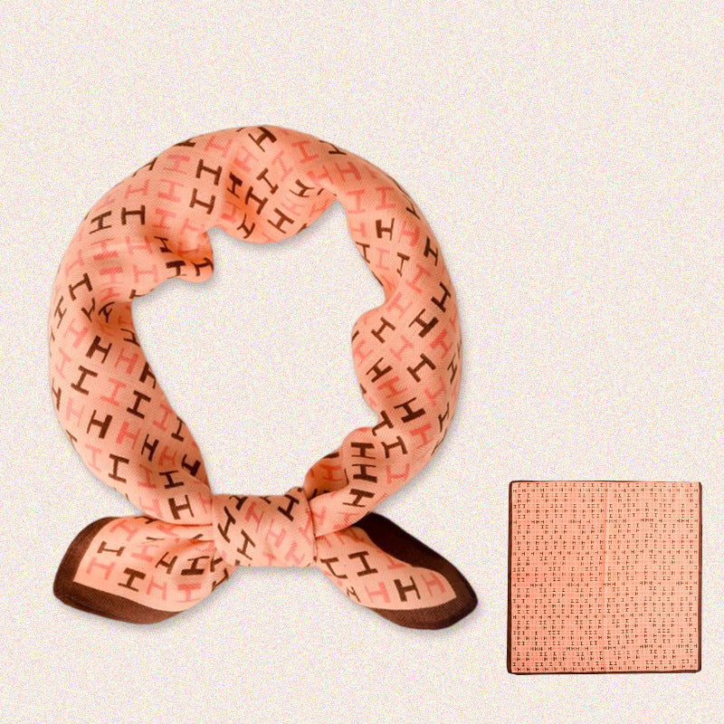 Scarvii - Striped Letter H Square Scarf