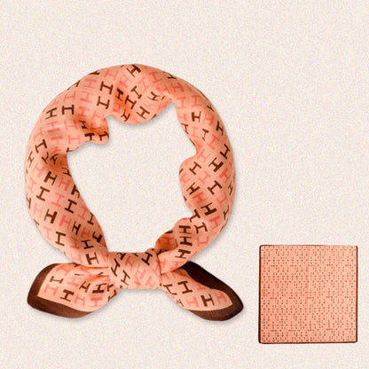 Scarvii - Striped Letter H Square Scarf