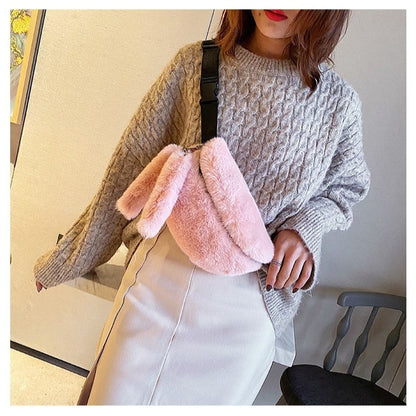 Trendy Plush Crossbody Bag for Women