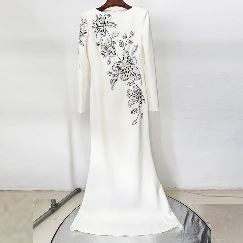 Elegant Mermaid Long Evening Dress With Handcrafted Beading