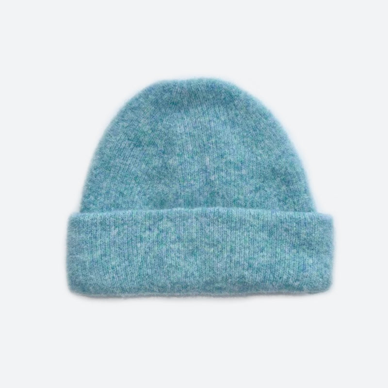 Solid Color Wool Blend Knit Beanie for Women
