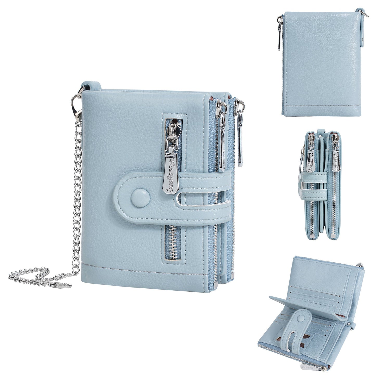 Solid Color Portable Card Cases Wallets