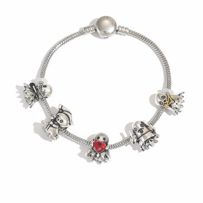 Punk Gothic Skeleton Metal Chain Halloween Bracelet