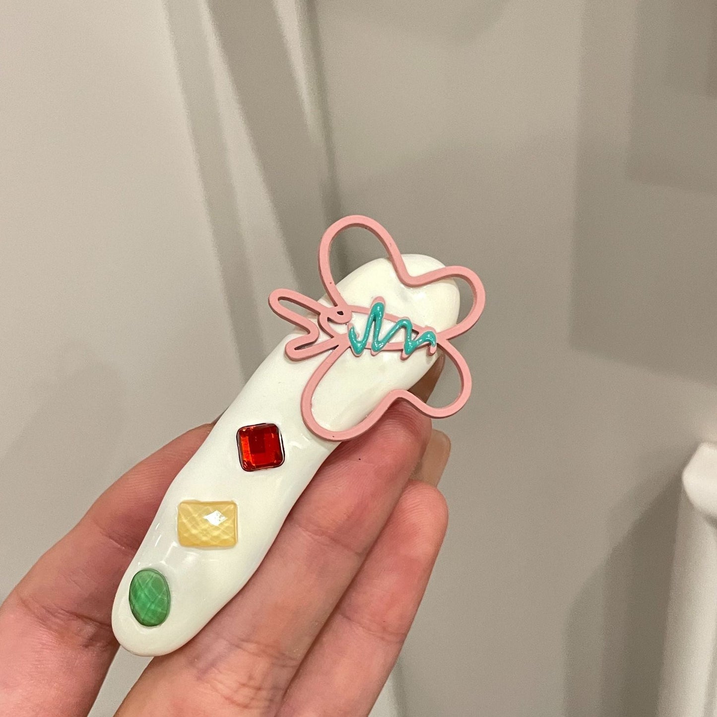 Cute Cartoon Print Resin Hair Clip