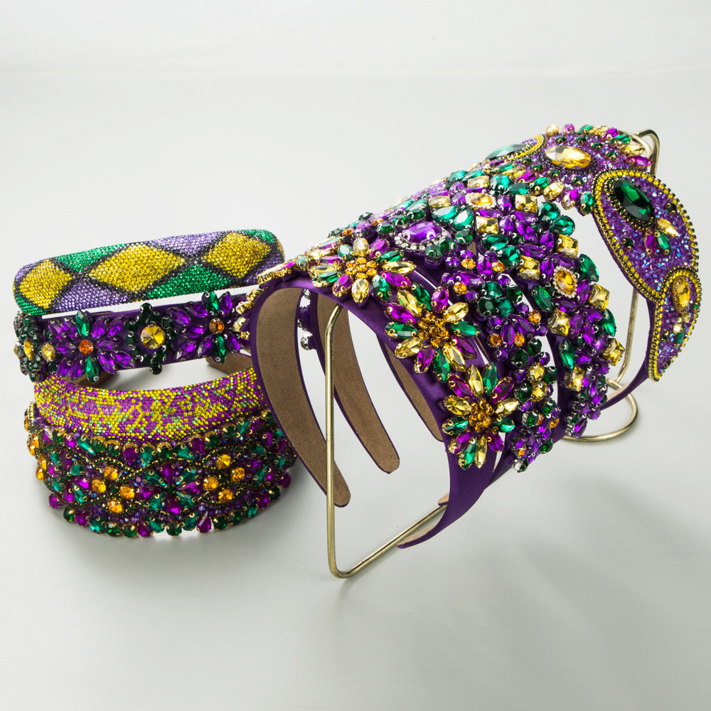 Fashionable Baroque Crystal Headband Luxury Party Hair Accessory