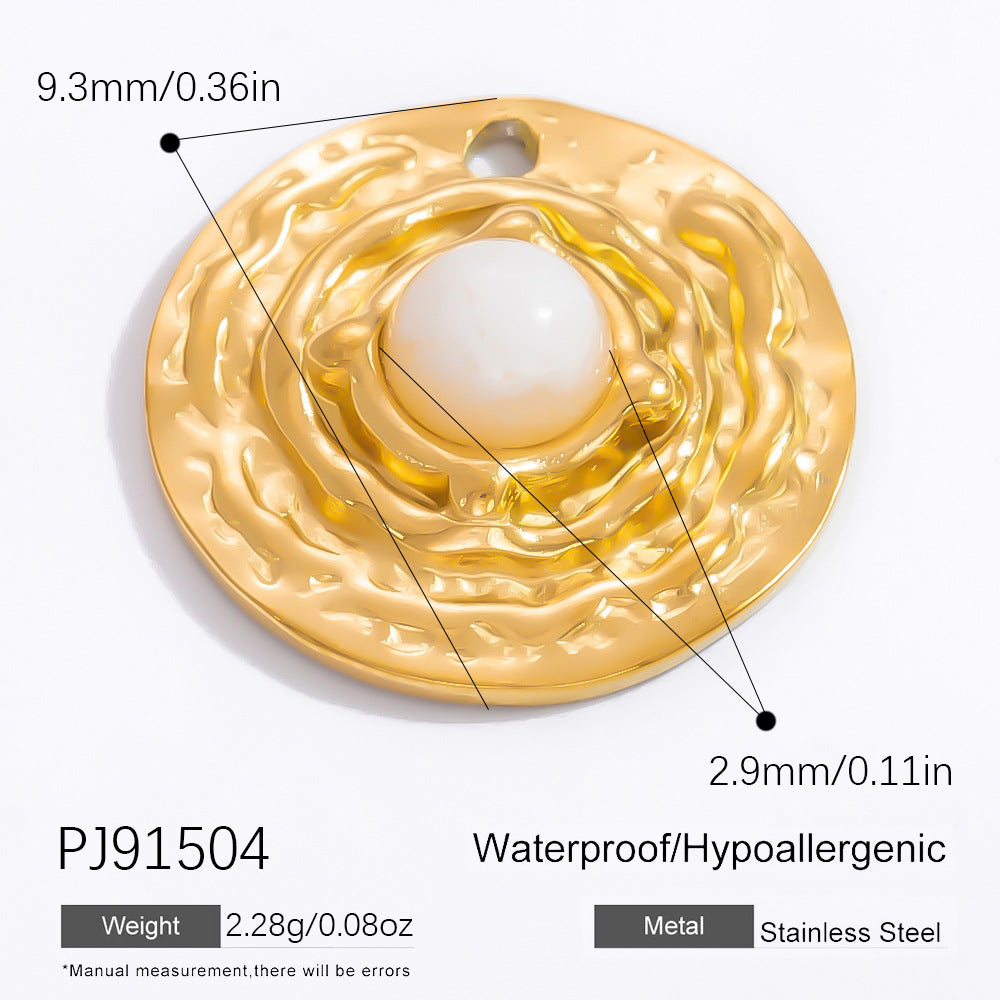 Natural Stone DIY Jewelry Accessories Stainless Steel 18K Gold Necklace Bracelet