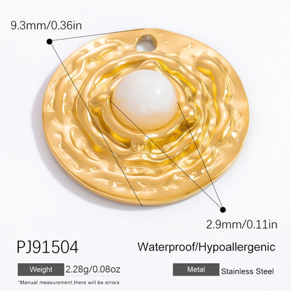 Natural Stone DIY Jewelry Accessories Stainless Steel 18K Gold Necklace Bracelet