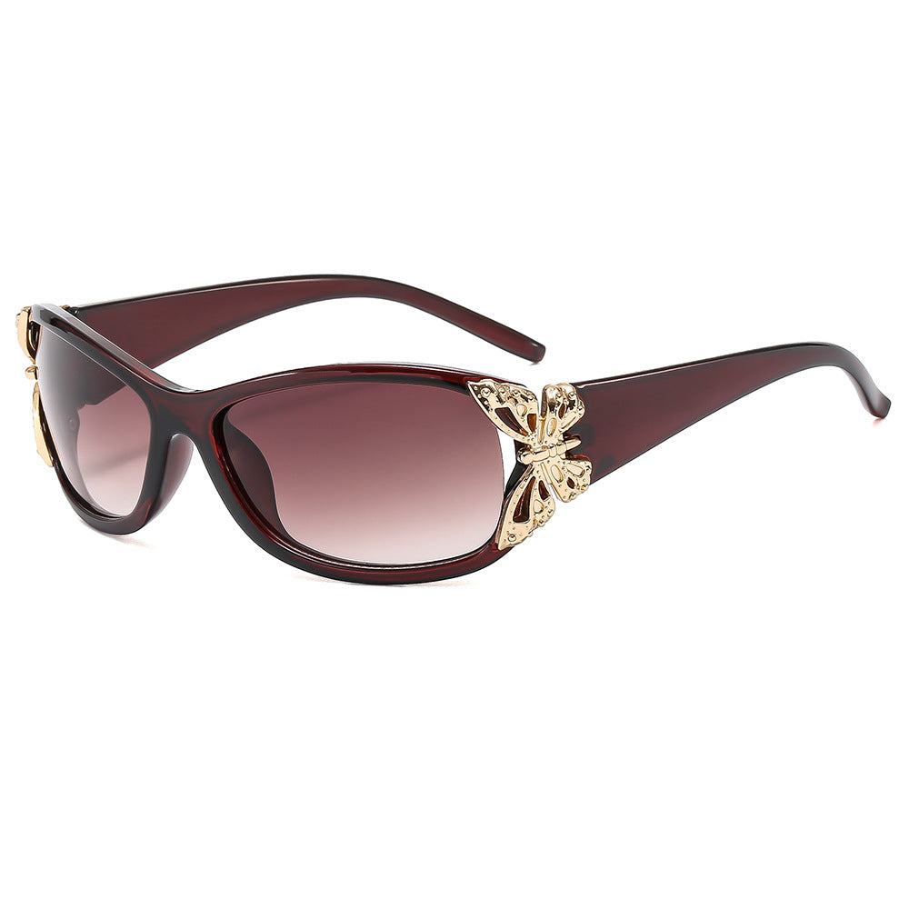 Fashionable Oversized Rectangle Sunglasses - UV400 Protection