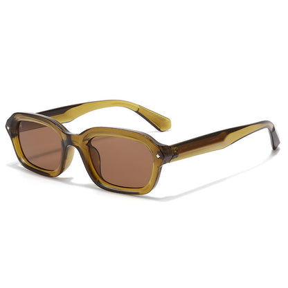 Narrow Frame Square Punk Sunglasses Trendy UV400 Protection