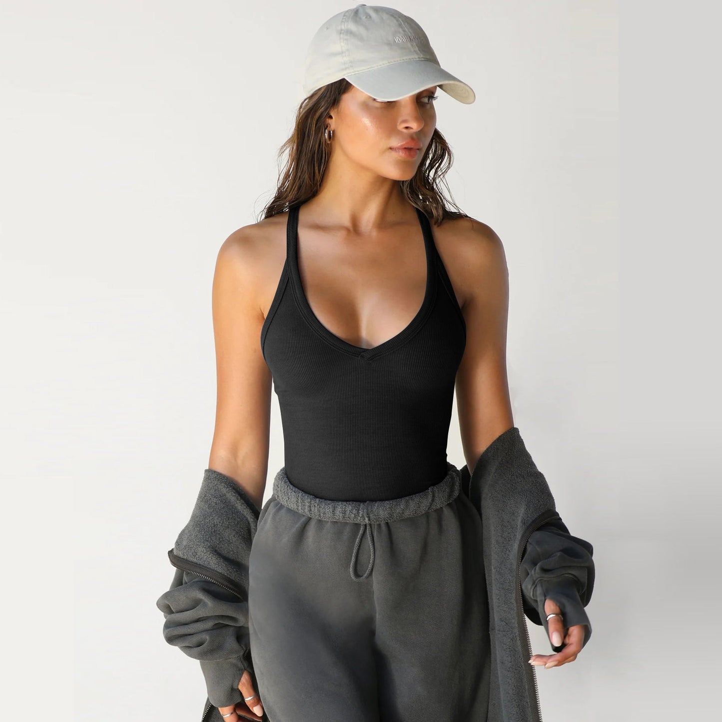 Sexy Slim Knitted V-Neck Spaghetti Top