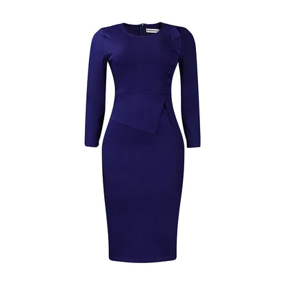 Elegant Pencil Skirt Dress Polyester Casual Wear