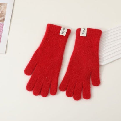 Winter Knit Warm Solid Color Gloves