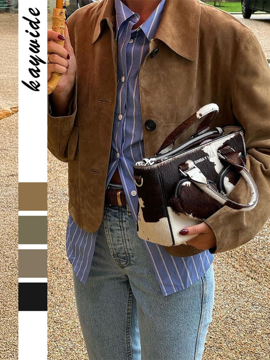 Casual Button-Up Solid Color Jacket for Women