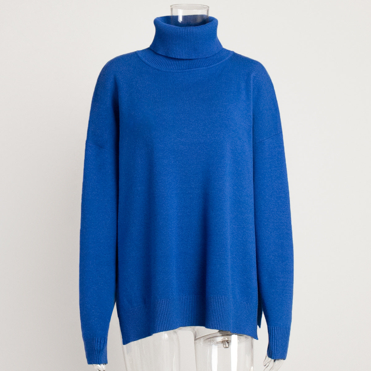 Cozy Turtleneck Knit Sweater Casual All-Season Pullover