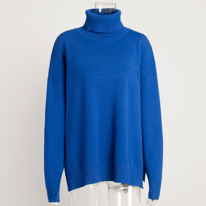 Cozy Turtleneck Knit Sweater Casual All-Season Pullover