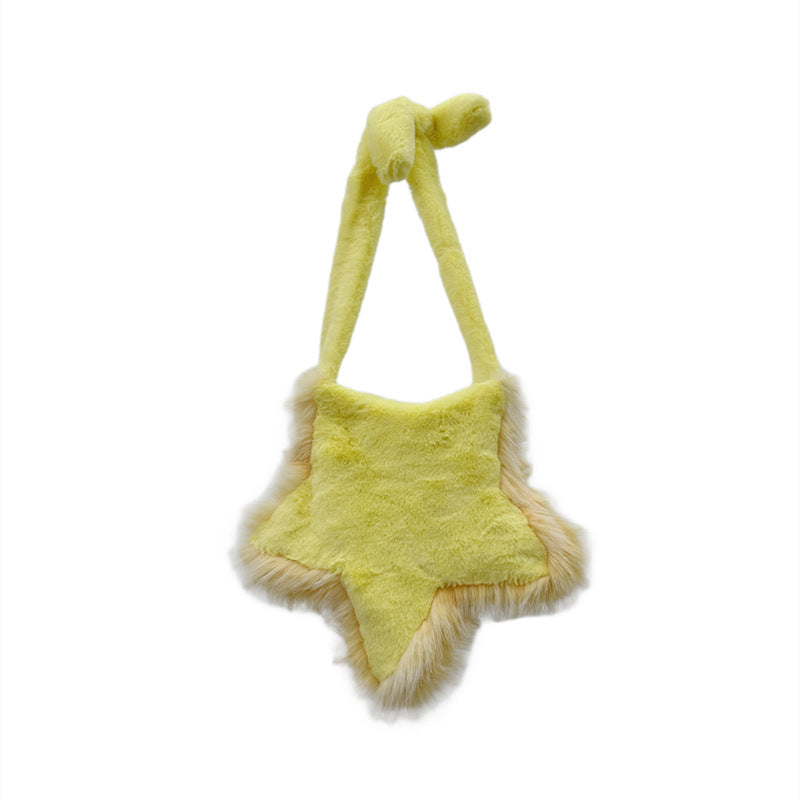 Cute Fuzzy Star-shaped Crossbody Shoulder Bag