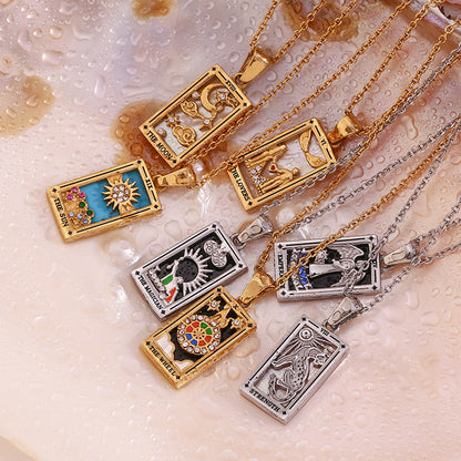 2+ Vintage Zircon Pendant Necklaces