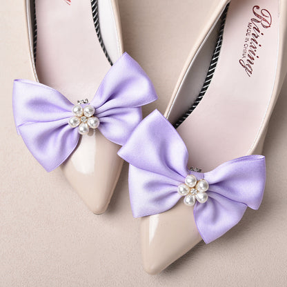 White Butterfly Alloy Shoe Clips for Wedding Accessories