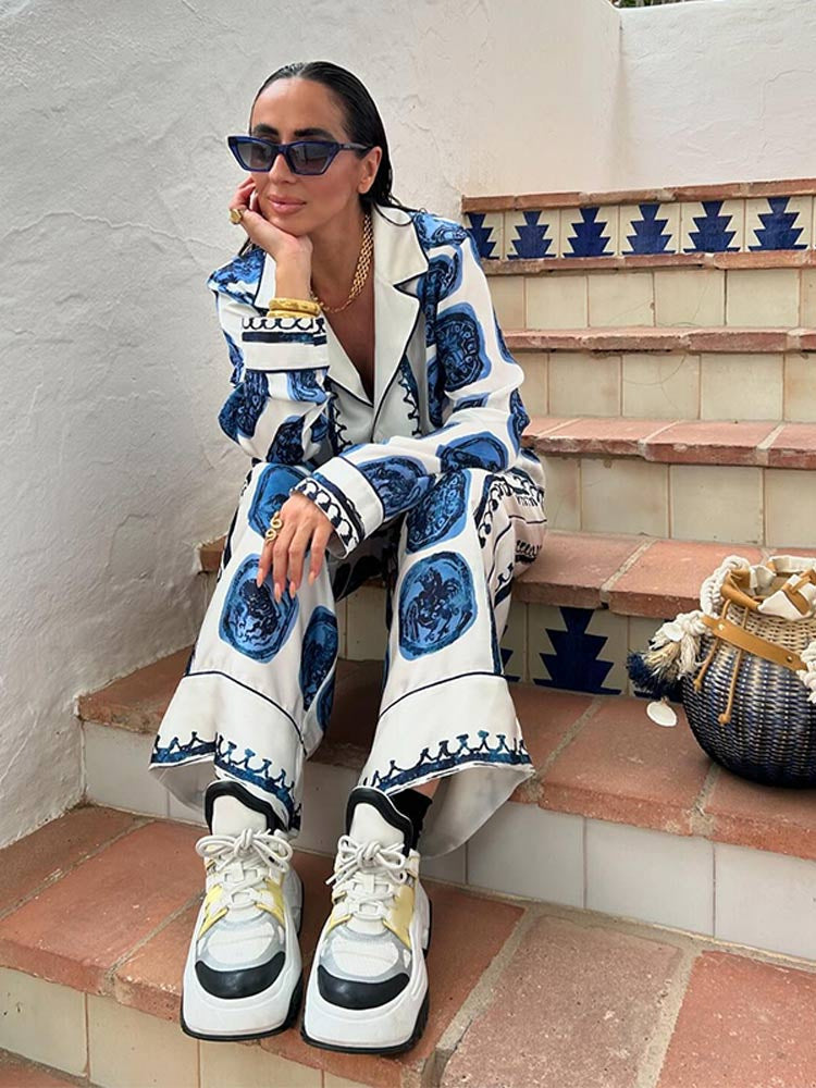 Stylish Casual Long Sleeve Shirt And Pants Set
