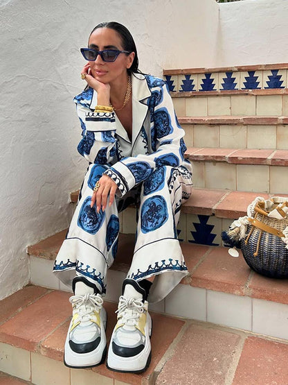 Stylish Casual Long Sleeve Shirt And Pants Set