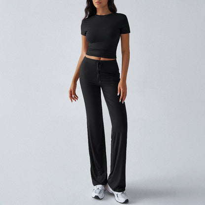 Elegant Solid Color Casual Set for Women