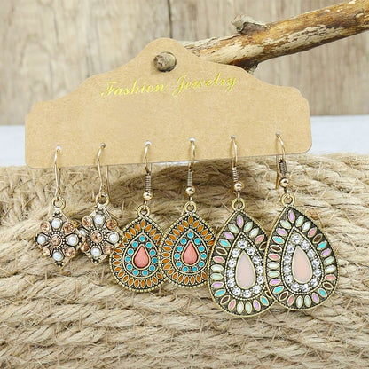 Bohemian Geometric Drop Earrings Zinc Alloy Dangle Jewelry