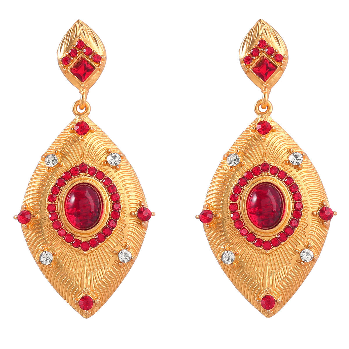 Stylish Vintage Multi-Layered Lancet Alloy Diamond-Set Eye Earrings For Women Bohemian Earrings