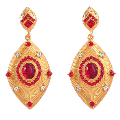Stylish Vintage Multi-Layered Lancet Alloy Diamond-Set Eye Earrings For Women Bohemian Earrings