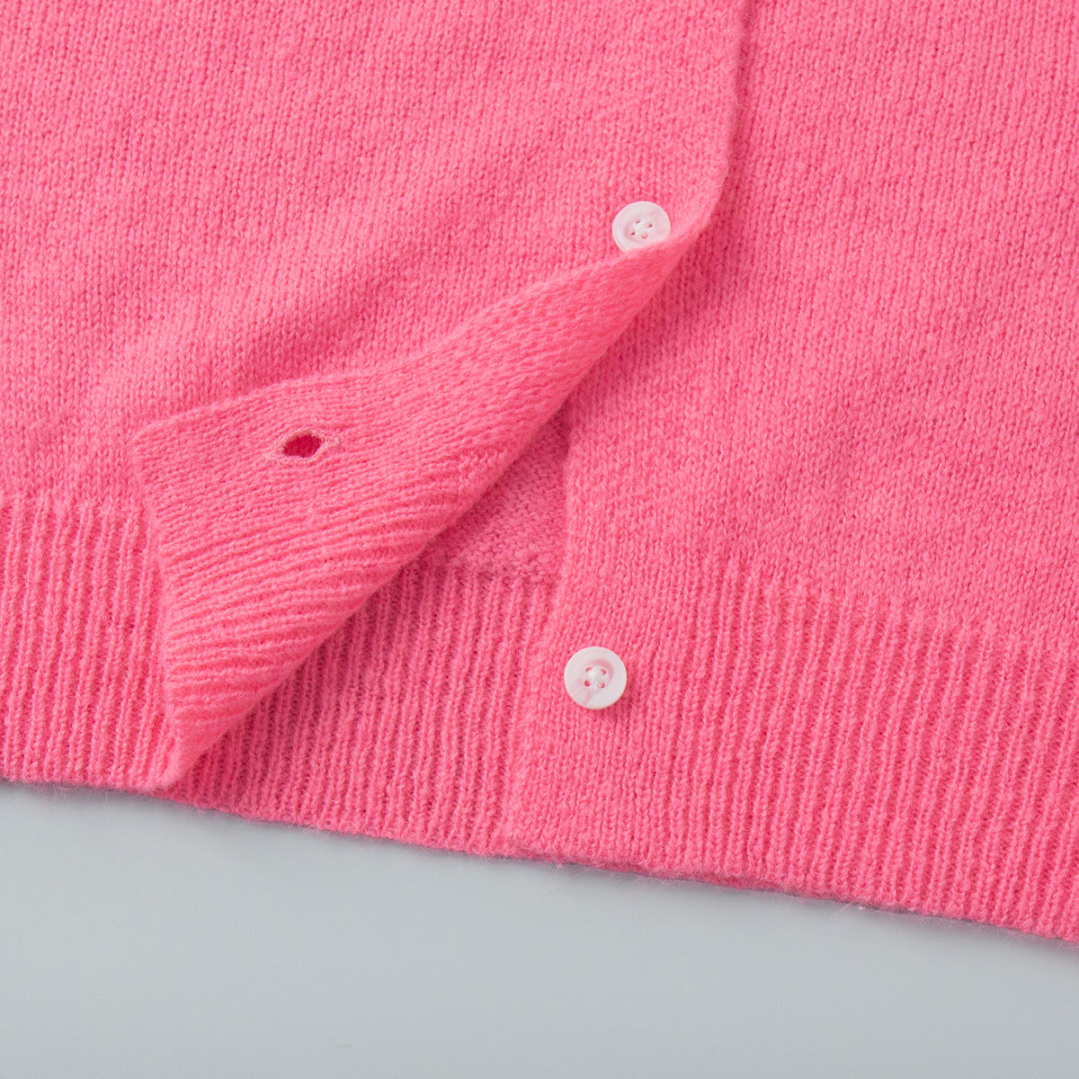 Minimalist Winter Solid Color Knit Cardigan