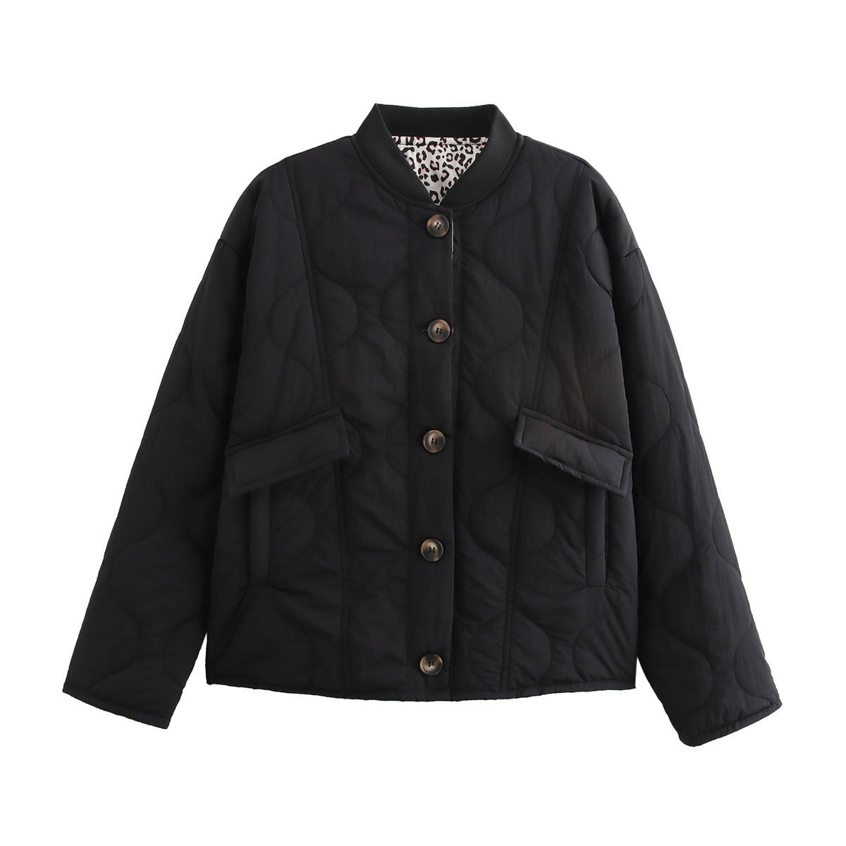 Casual Quilted Button Down Padded Coat