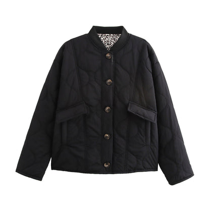 Casual Quilted Button Down Padded Coat