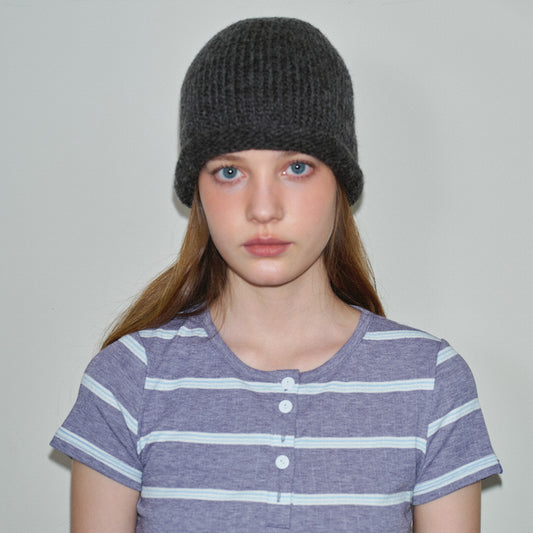 Solid Color Knitted Wool Beanie Hat for Men and Women