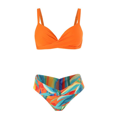 Three-Piece Women'S Bikini Set With Long Sleeve Cover-Up