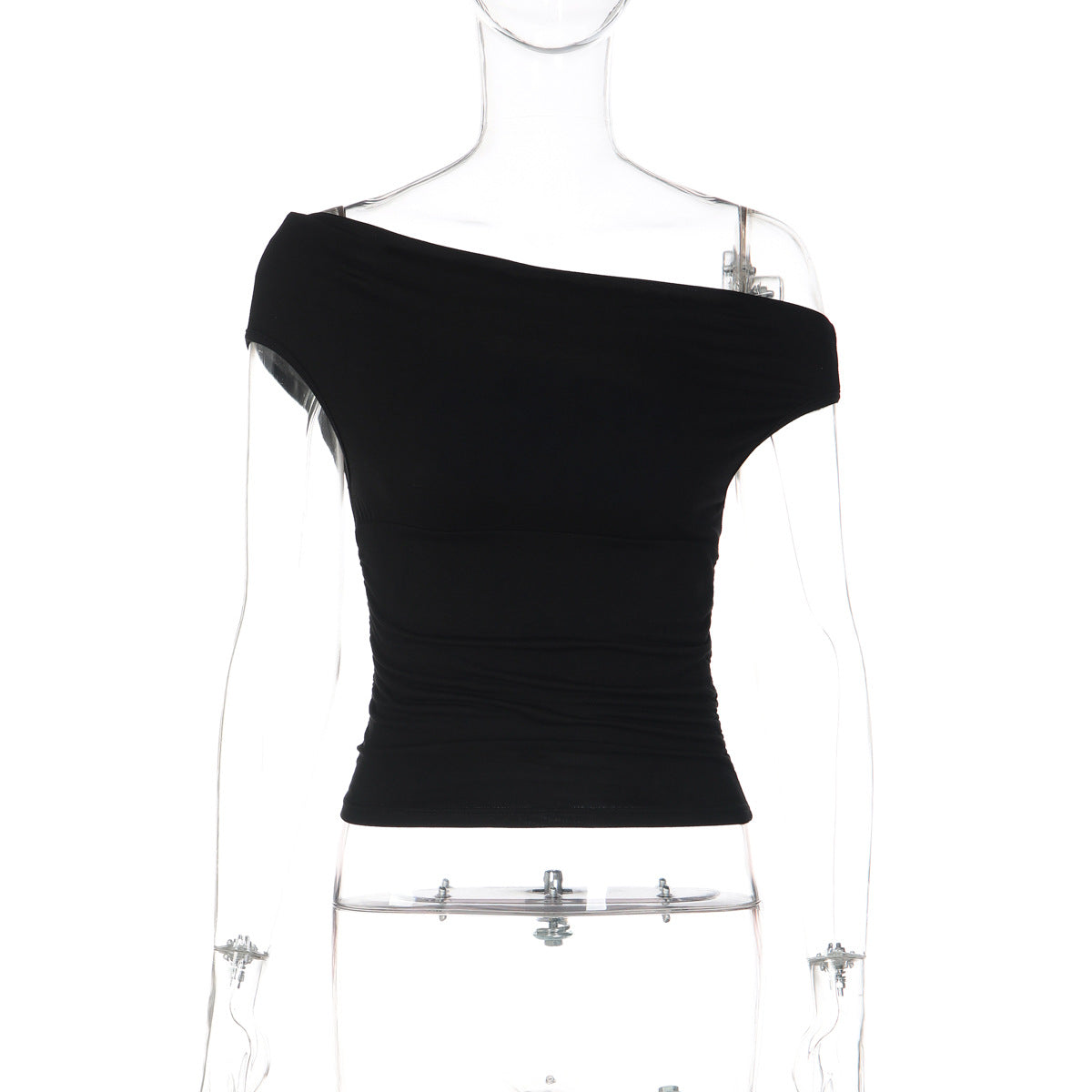 Asymmetrical One-Shoulder Fitted Top for Trendy Women