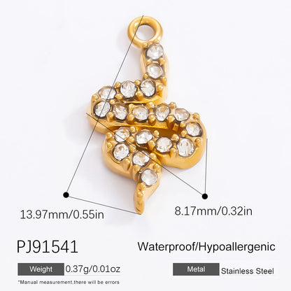 Heart-Shaped Stainless Steel 18K Gold Necklace Pendant DIY Jewelry