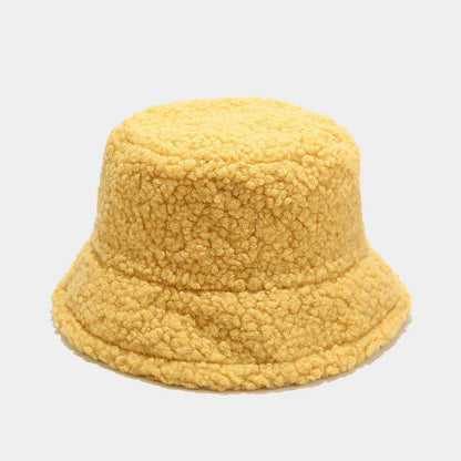 Solid Color Simple Lambswool Winter Buckrt Hats