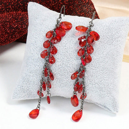Bohemian Style Vintage Geometric Gemstone Earrings for Women