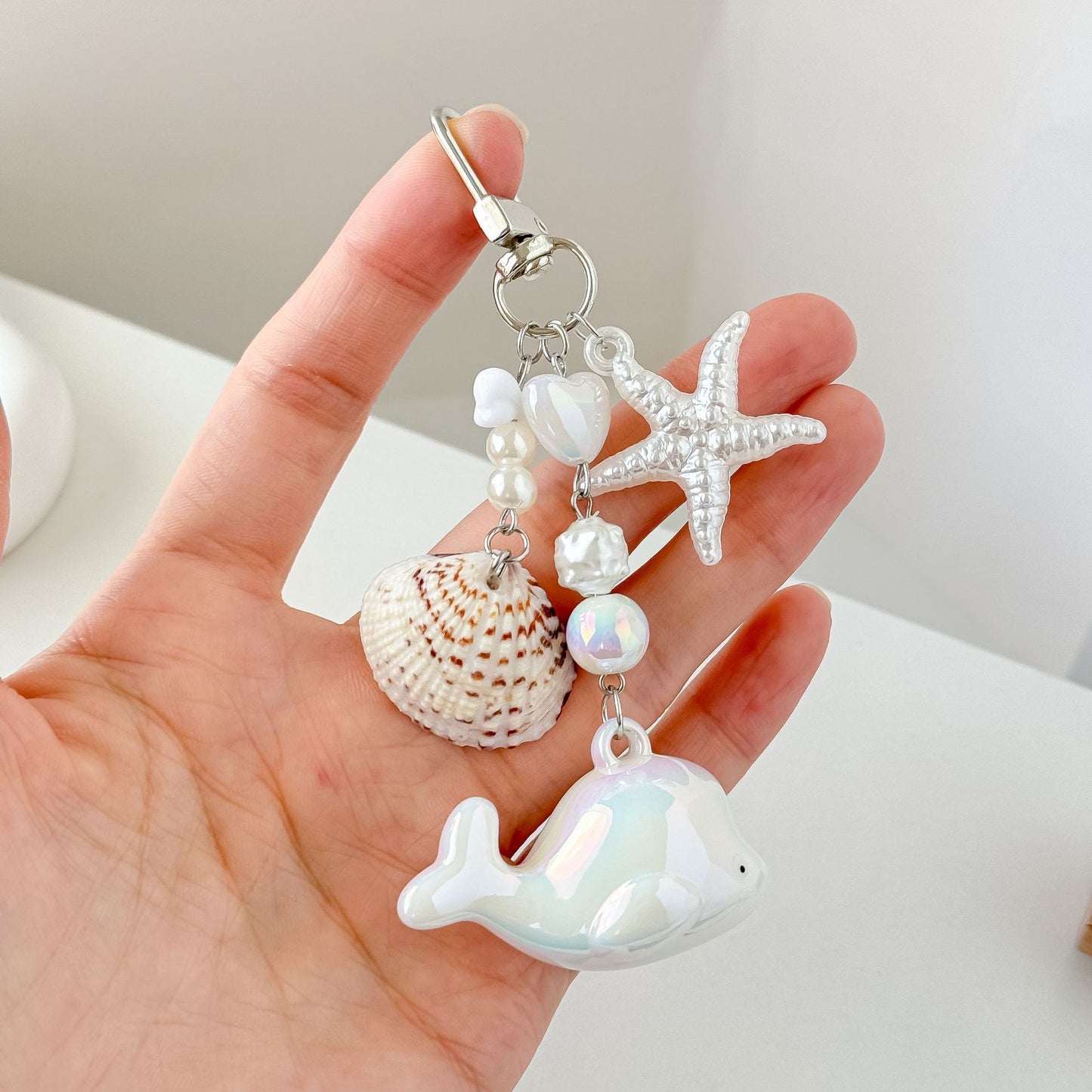 Cute Whale Pendant Keychain Phone Charm