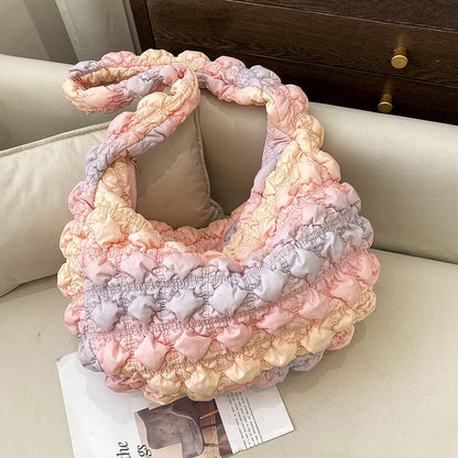 Chic Cloud Shoulder Bag Stylish Large Capacity Nylon Tote