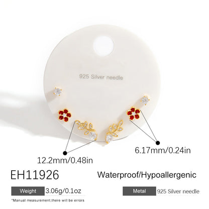 Cute Cartoon Character 925 Silver Stud Earrings Minimalist Fashion Accessories