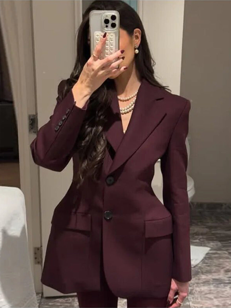 Elegant Fitted Blazer Jacket for Women