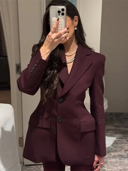 Elegant Fitted Blazer Jacket for Women