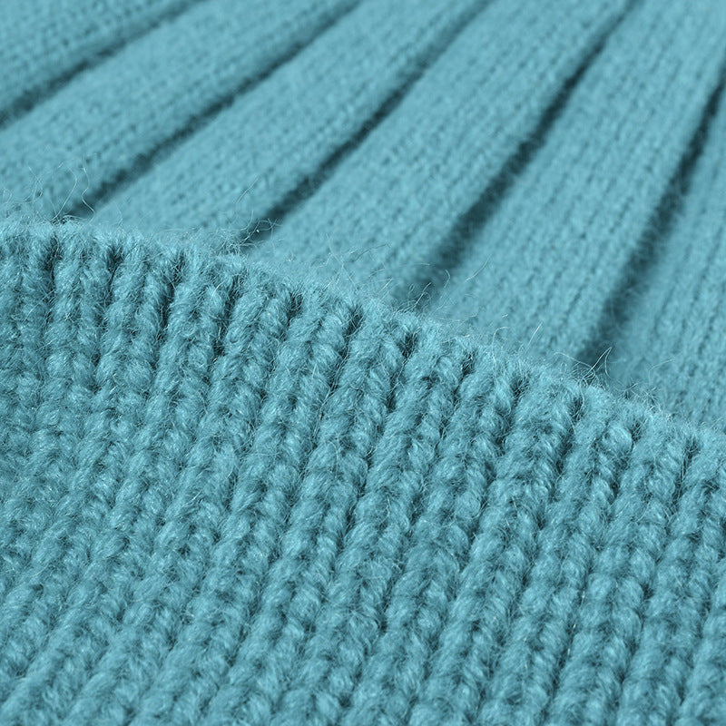 Simple Solid Color Thick Knit Beanie