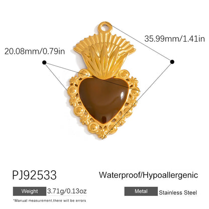 Luxury Heart-Shaped Stainless Steel DIY Jewelry Accessories Bracelet Necklace