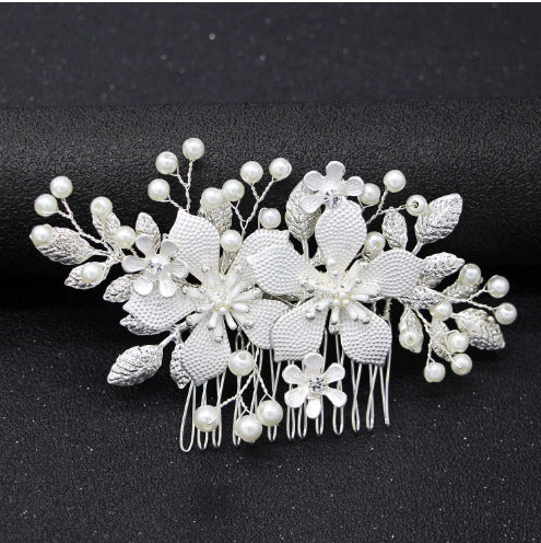 Bridal Wedding Hair Accessory Handmade Flower Pearl Hairpiece