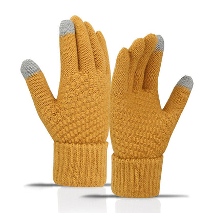 Warm Knitted Touchscreen Gloves for Winter Cycling