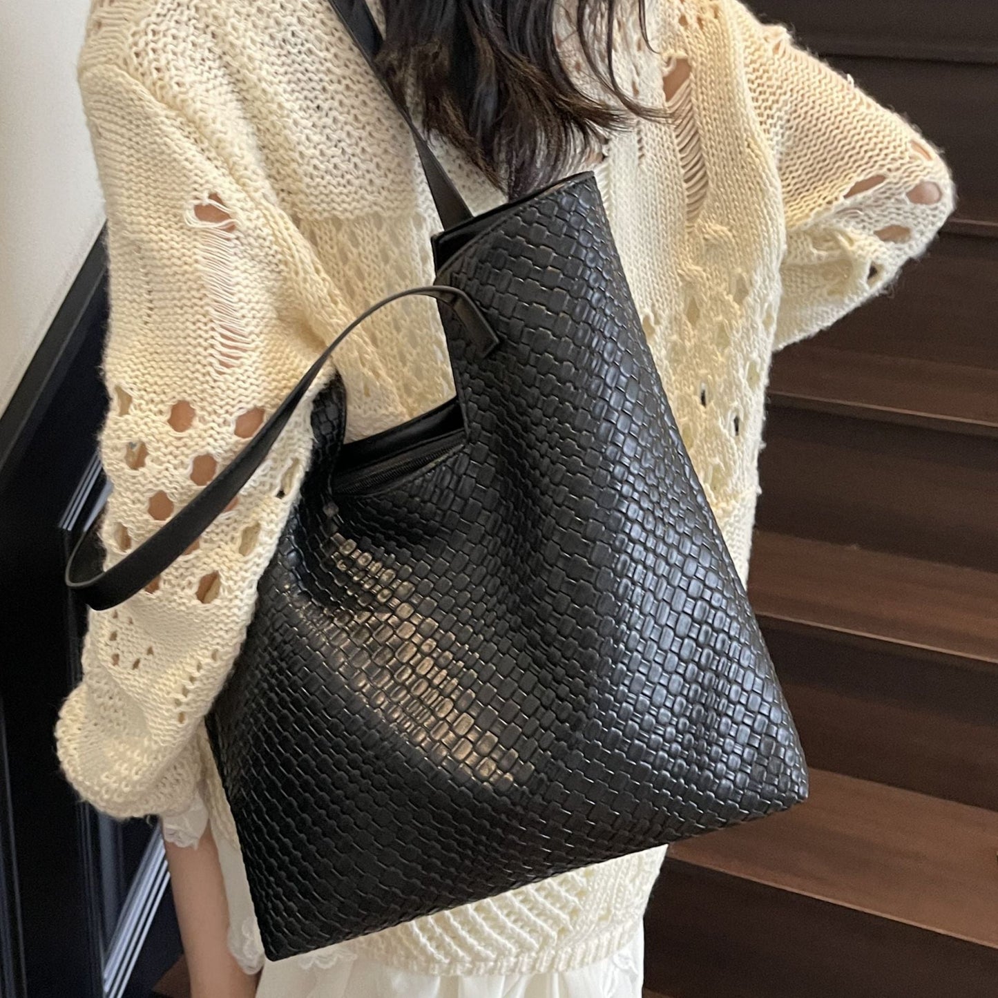 Large Capacity Woven Tote Bag for Women