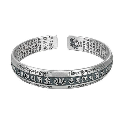 National Tide Prajnaparamita Heart Sutra Opening Bracelet Six-Character Mantra Heart Sutra Bracelet For Men And Women