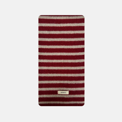 Plain Striped Wool Scarf Soft Warm Winter Neck Wrap